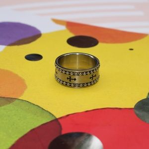 Stainless Steel 'Cross' Ring